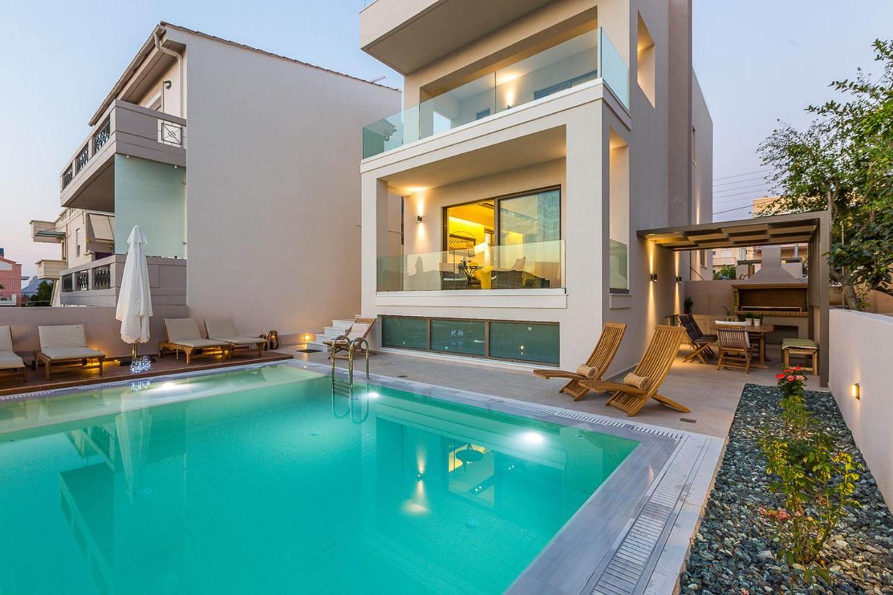 Villa Amelia I Free 9 Seater Mini Van & Pool Kalathas Luaran gambar